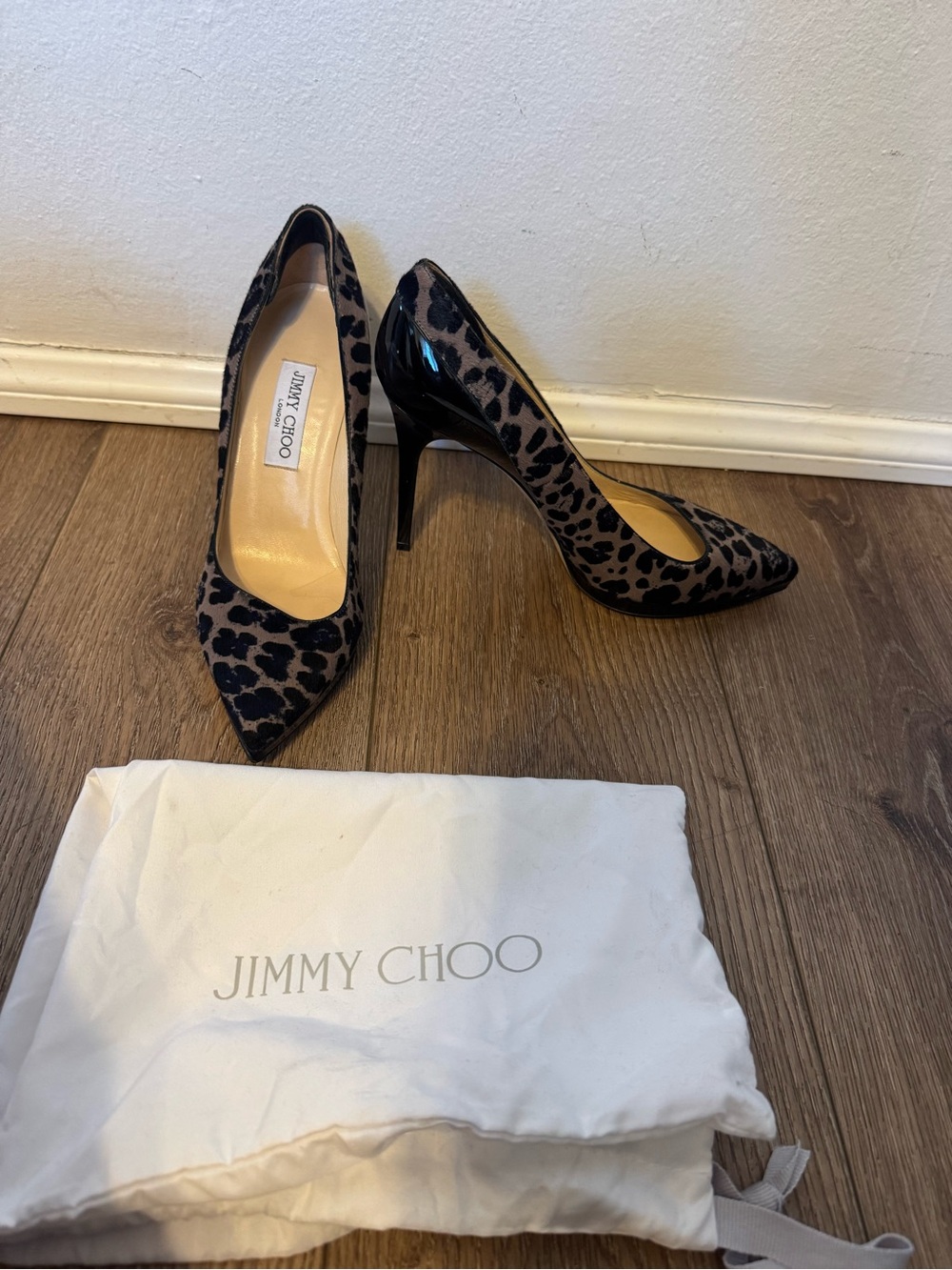Jimmy Choo Leopard-Print Pointed-Toe Stiletto Pumps - Brown & Black